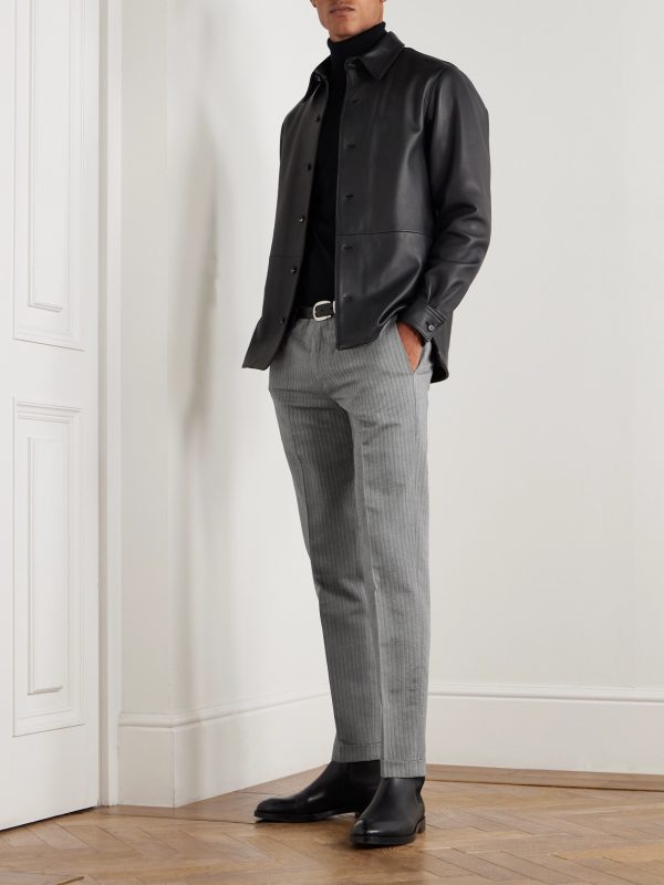 Straight-Leg Woven Suit Trousers - OU Straight-Leg Woven Suit Trousers - OU
