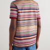 Striped Cotton Polo Shirt - BK Striped Cotton Polo Shirt - BK