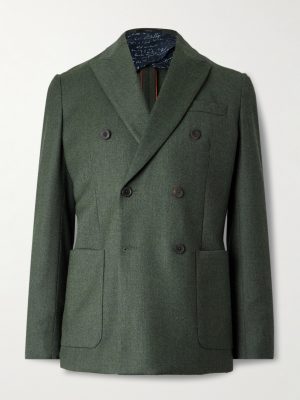 Double-Breasted Wool and Cashmere-Blend Suit Jacket Double-Breasted Wool and Cashmere-Blend Suit Jacket