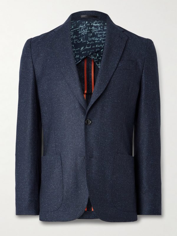 Textured Wool and Silk-Blend Suit Jacket Textured Wool and Silk-Blend Suit Jacket