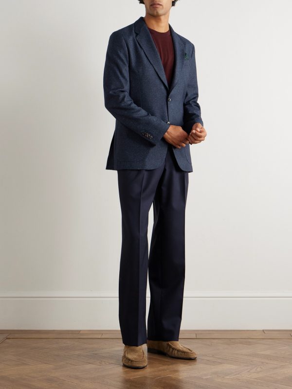 Textured Wool and Silk-Blend Suit Jacket - OU Textured Wool and Silk-Blend Suit Jacket - OU