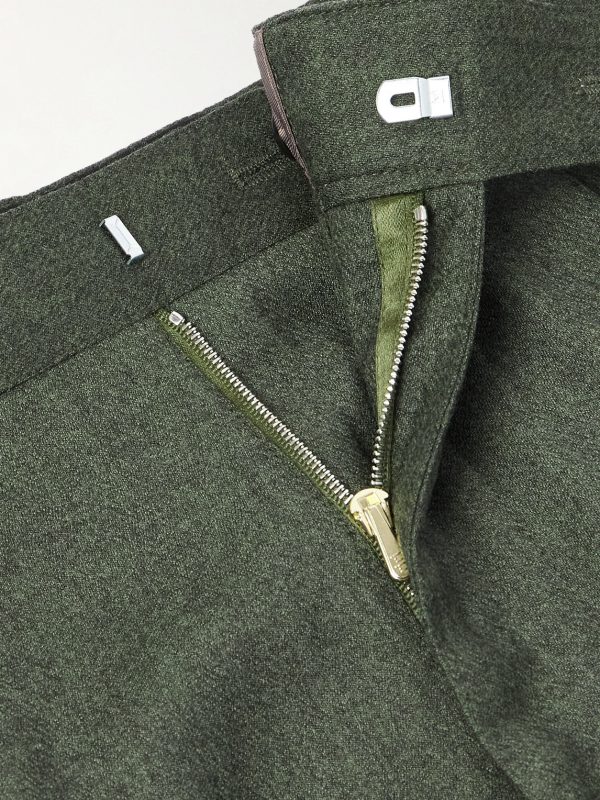 Straight-Leg Pleated Wool and Cashmere-Blend Suit Trousers - E1 Straight-Leg Pleated Wool and Cashmere-Blend Suit Trousers - E1