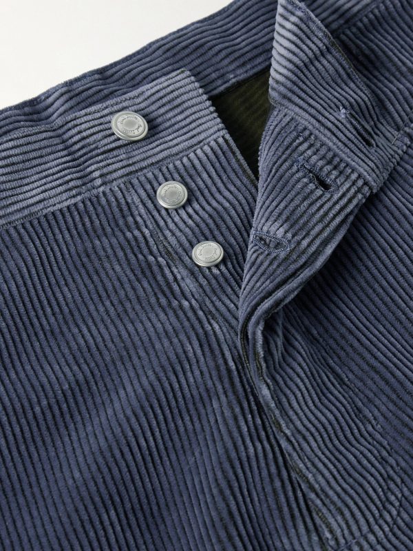 Straight-Leg Cotton-Corduroy Trousers - E1