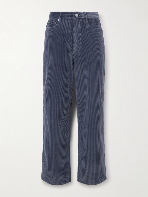 Straight-Leg Cotton-Corduroy Trousers