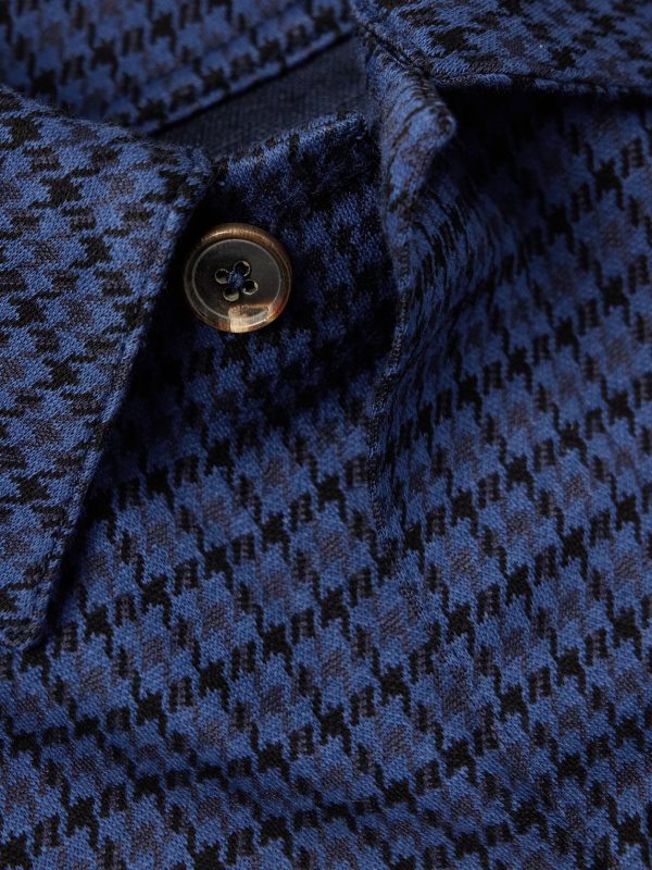 Houndstooth Cotton-Blend Shirt - CU