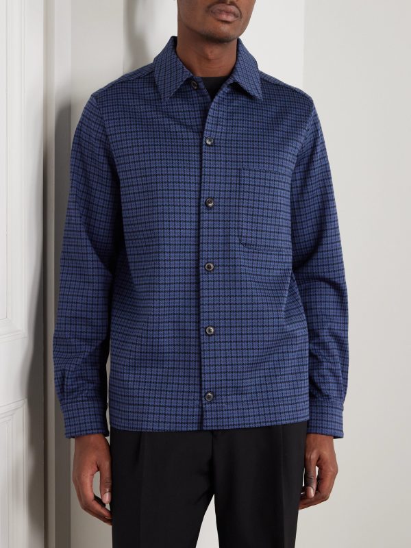 Houndstooth Cotton-Blend Shirt - FR