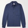Houndstooth Cotton-Blend Shirt
