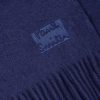 Logo-Embroidered Fringed Cashmere Scarf - CU Logo-Embroidered Fringed Cashmere Scarf - CU