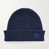 Ribbed Recycled-Cashmere and Merino Wool-Blend Beanie