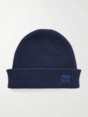 Ribbed Recycled-Cashmere and Merino Wool-Blend Beanie Ribbed Recycled-Cashmere and Merino Wool-Blend Beanie