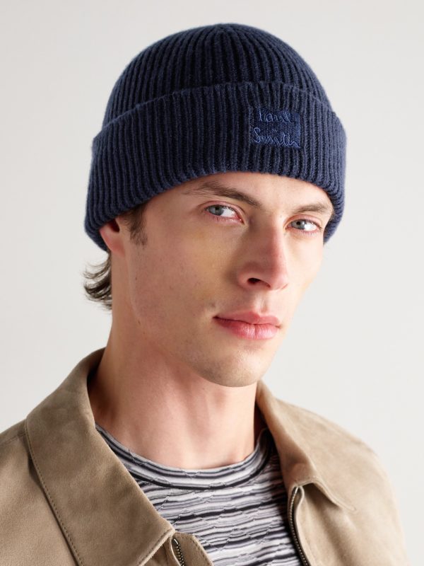 Ribbed Recycled-Cashmere and Merino Wool-Blend Beanie - OU