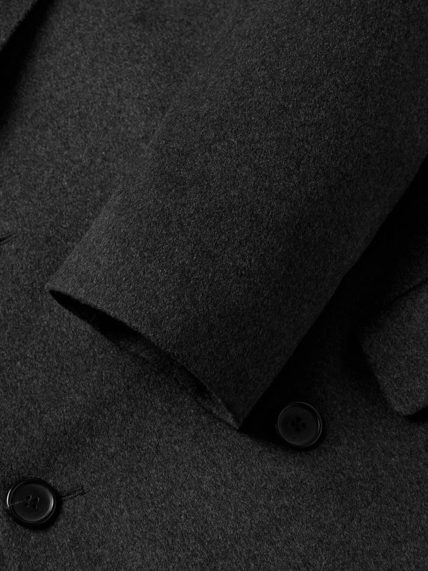 Double-Breasted Wool and Cashmere-Blend Felt Overcoat - E1 Double-Breasted Wool and Cashmere-Blend Felt Overcoat - E1