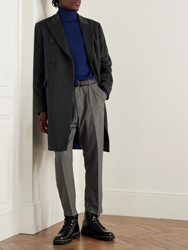Double-Breasted Wool and Cashmere-Blend Felt Overcoat - OU Double-Breasted Wool and Cashmere-Blend Felt Overcoat - OU