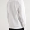 Suede-Trimmed Cotton-Piqué Polo Shirt - BK