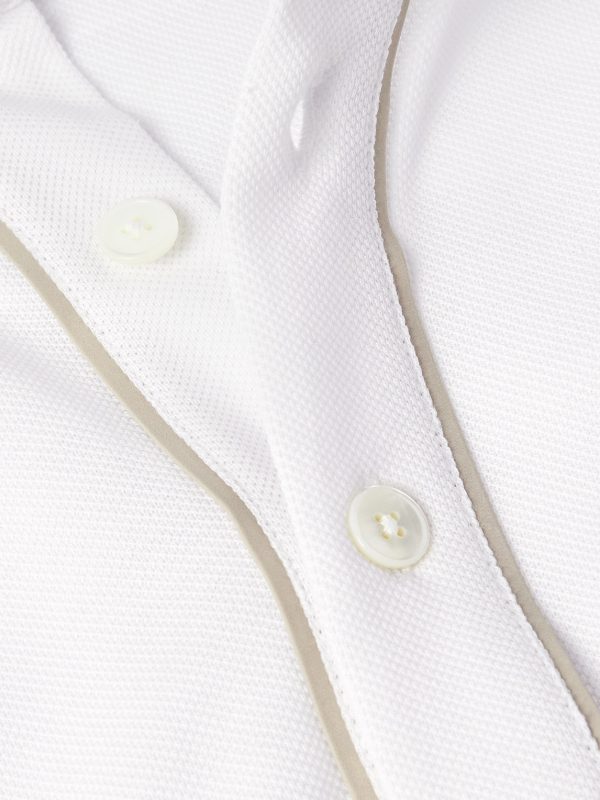 Suede-Trimmed Cotton-Piqué Polo Shirt - CU