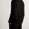 Suede-Trimmed Textured-Cashmere Jacket - BK Suede-Trimmed Textured-Cashmere Jacket - BK