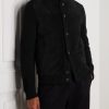 Suede-Trimmed Textured-Cashmere Jacket - FR Suede-Trimmed Textured-Cashmere Jacket - FR