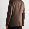II Conte Leather-Trimmed Oasi Cashmere-Felt Jacket - BK II Conte Leather-Trimmed Oasi Cashmere-Felt Jacket - BK