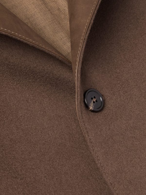 II Conte Leather-Trimmed Oasi Cashmere-Felt Jacket - CU II Conte Leather-Trimmed Oasi Cashmere-Felt Jacket - CU