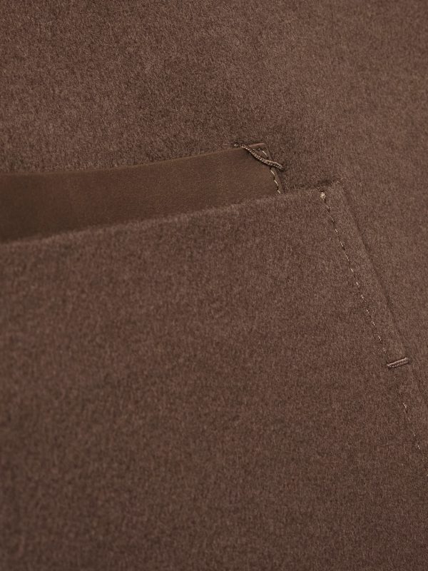 II Conte Leather-Trimmed Oasi Cashmere-Felt Jacket - E1 II Conte Leather-Trimmed Oasi Cashmere-Felt Jacket - E1