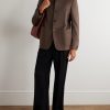 II Conte Leather-Trimmed Oasi Cashmere-Felt Jacket - OU II Conte Leather-Trimmed Oasi Cashmere-Felt Jacket - OU