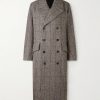 Double-Breasted Checked Wool and Cashmere-Blend Twill Overcoat