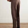 Straight-Leg Cotton and Wool-Blend Trousers - BK Straight-Leg Cotton and Wool-Blend Trousers - BK