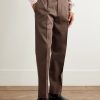 Straight-Leg Cotton and Wool-Blend Trousers - FR Straight-Leg Cotton and Wool-Blend Trousers - FR