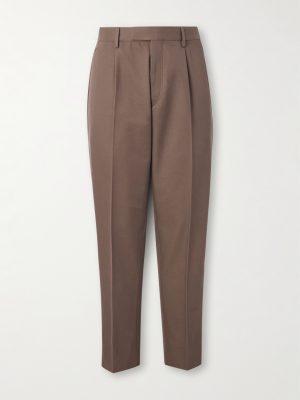 Straight-Leg Cotton and Wool-Blend Trousers Straight-Leg Cotton and Wool-Blend Trousers