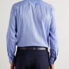 Giza Checked Cotton and Cashmere-Blend Shirt - BK Giza Checked Cotton and Cashmere-Blend Shirt - BK