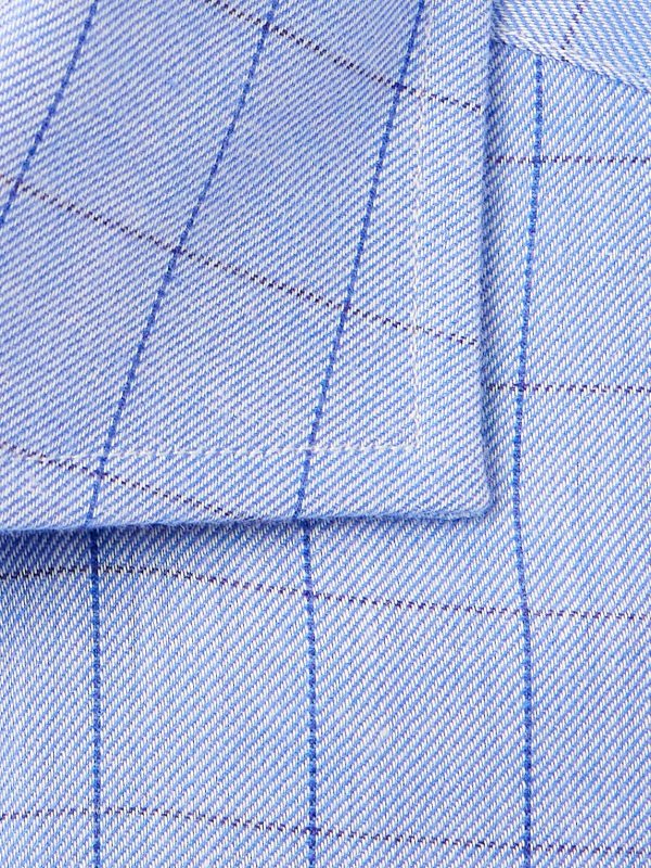 Giza Checked Cotton and Cashmere-Blend Shirt - CU Giza Checked Cotton and Cashmere-Blend Shirt - CU