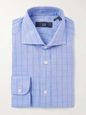 Giza Checked Cotton and Cashmere-Blend Shirt