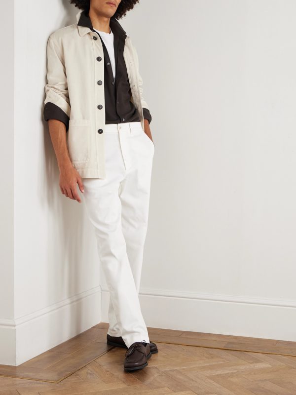 Cotton and Cashmere-Blend Shirt - OU Cotton and Cashmere-Blend Shirt - OU