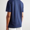 Leather-Trimmed Cotton-Piqué Polo Shirt - BK Leather-Trimmed Cotton-Piqué Polo Shirt - BK