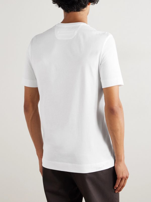 Slim-Fit Logo-Embroidered Cotton-Jersey T-Shirt - BK