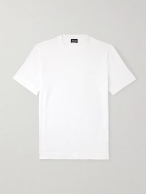 Slim-Fit Logo-Embroidered Cotton-Jersey T-Shirt