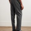 Tapered Pleated Wool Trousers - BK