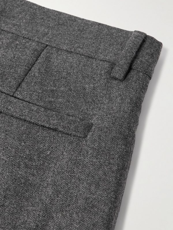 Tapered Pleated Wool Trousers - CU