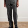 Tapered Pleated Wool Trousers - FR
