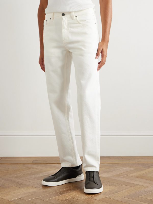 Roccia Slim-Fit Straight-Leg Cotton Trousers - FR