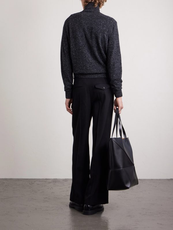 Cashmere-Blend Rollneck Sweater - BK Cashmere-Blend Rollneck Sweater - BK