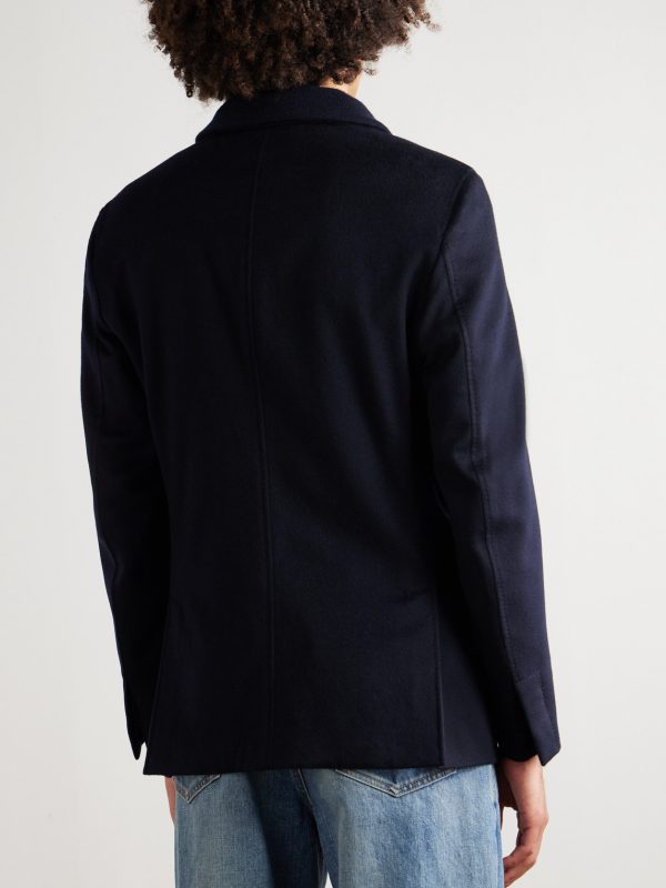 Layered Cashmere Blazer - BK Layered Cashmere Blazer - BK