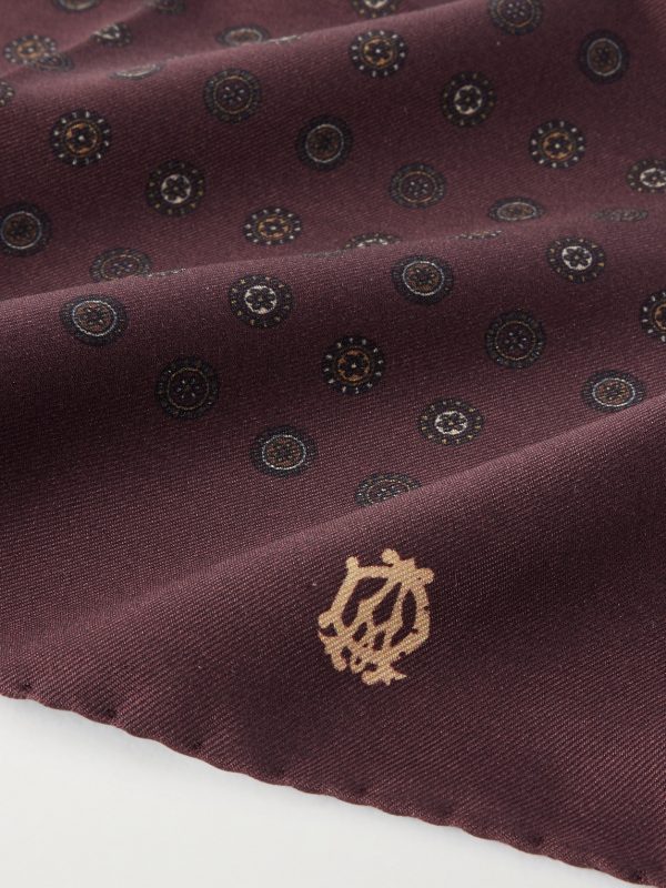Printed Mulberry Silk-Twill Pocket Square - CU Printed Mulberry Silk-Twill Pocket Square - CU