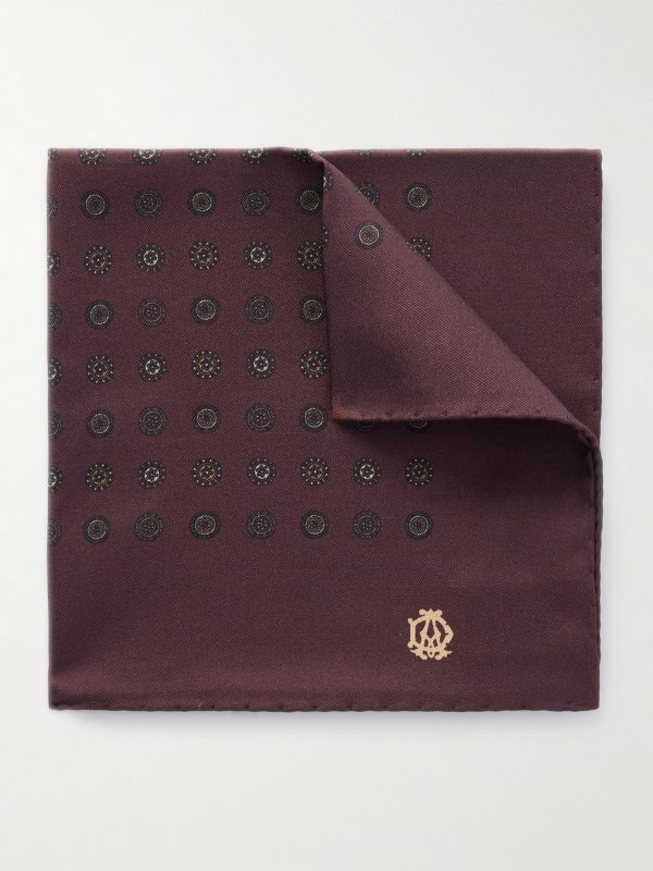 Printed Mulberry Silk-Twill Pocket Square Printed Mulberry Silk-Twill Pocket Square