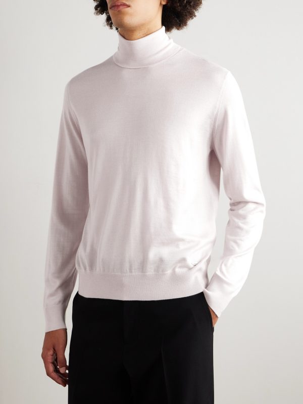 Cashmere and Silk-Blend Rollneck Sweater - FR