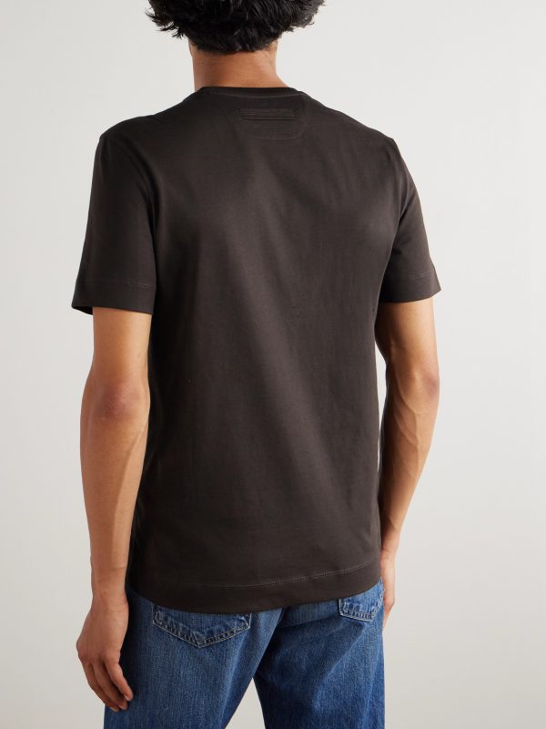 Logo-Embroidered Cotton-Jersey T-Shirt - BK Logo-Embroidered Cotton-Jersey T-Shirt - BK