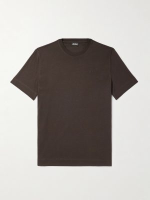 Logo-Embroidered Cotton-Jersey T-Shirt Logo-Embroidered Cotton-Jersey T-Shirt