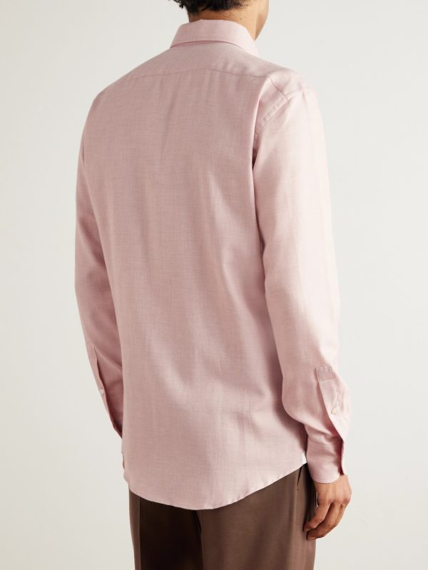 Cotton and Cashmere-Blend Shirt - BK Cotton and Cashmere-Blend Shirt - BK