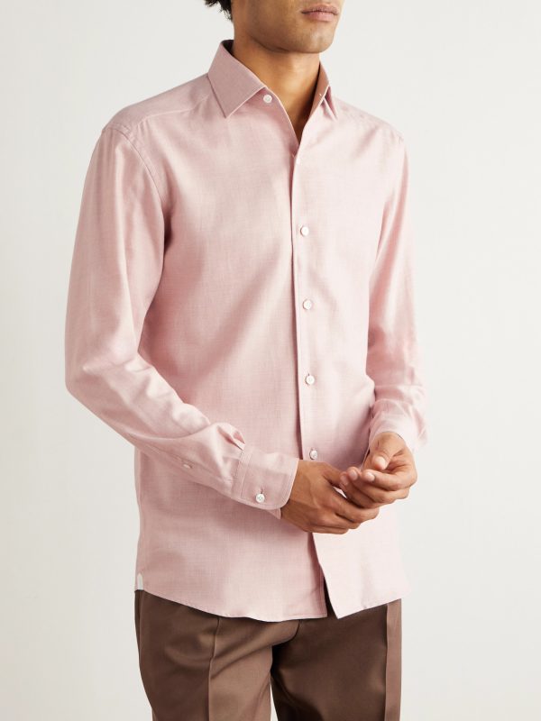Cotton and Cashmere-Blend Shirt - FR Cotton and Cashmere-Blend Shirt - FR