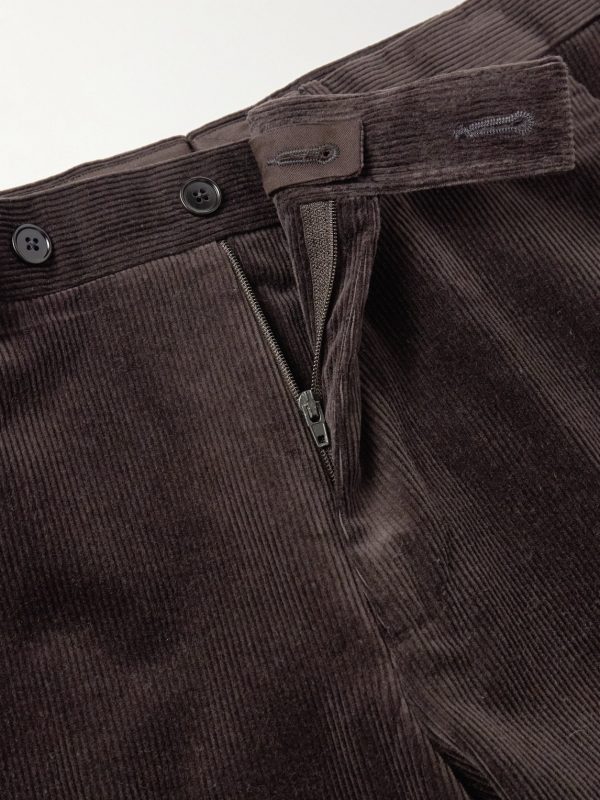 Slim-Fit Cotton-Blend Corduroy Trousers - E1 Slim-Fit Cotton-Blend Corduroy Trousers - E1